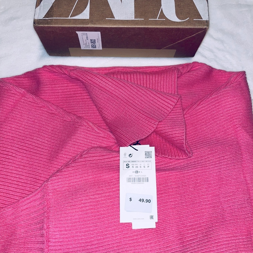 ZARA High Collar Knit Sweater